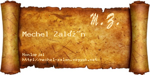 Mechel Zalán névjegykártya