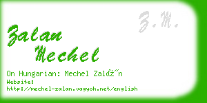 zalan mechel business card